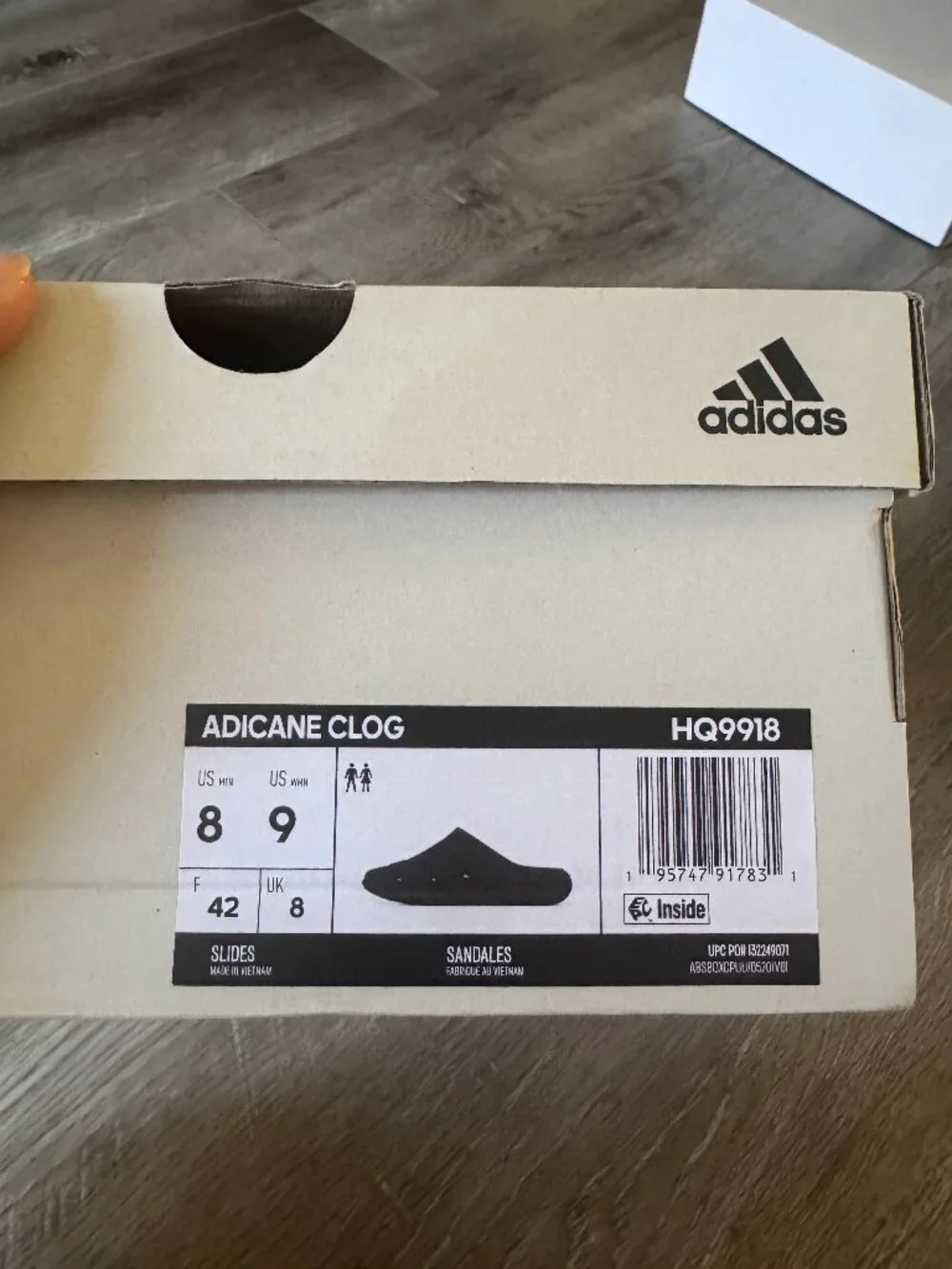 Men 8 Women 9 - unisex adidas adicane clog black